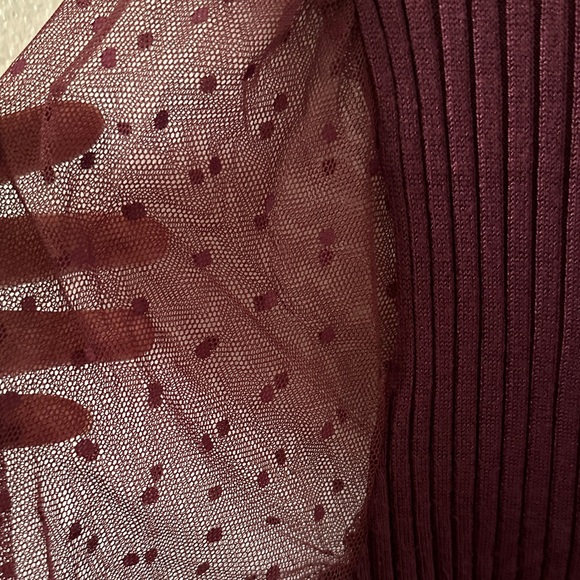 Society Deep Burgundy Knit Top - Picture 3 of 3